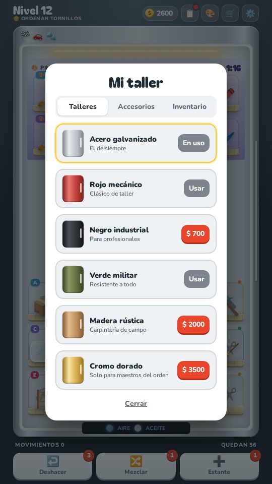 Captura de Ordena el Taller