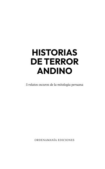 Historias de Terror Andino: página de muestra 1