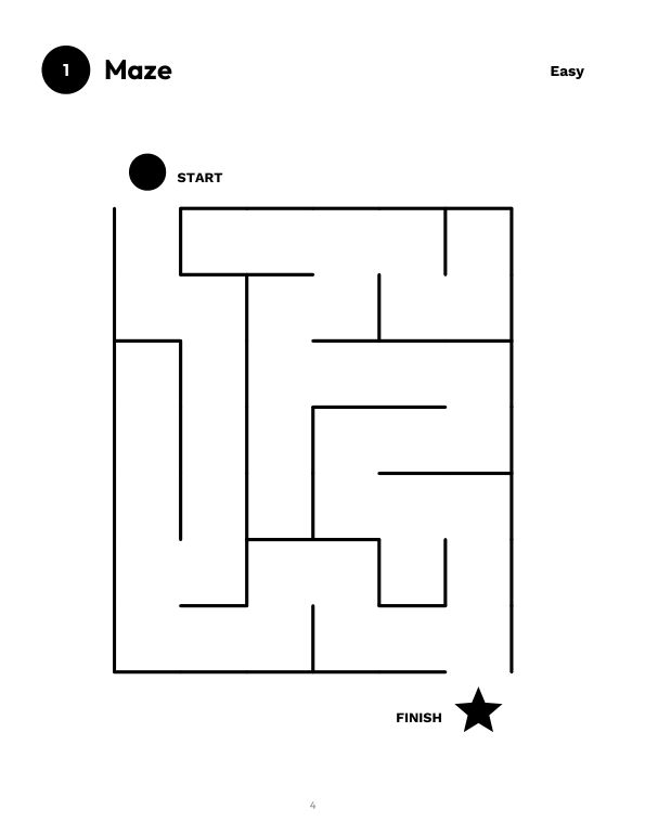 Mazes for Kids Ages 4-8: página de muestra 1