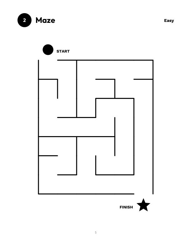 Mazes for Kids Ages 4-8: página de muestra 2