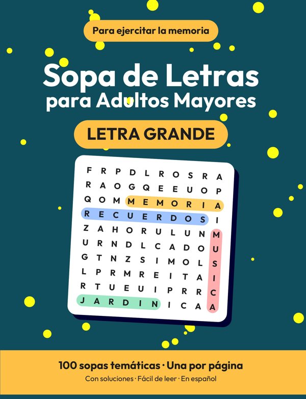 Sopa de Letras para Adultos Mayores – Letra Grande