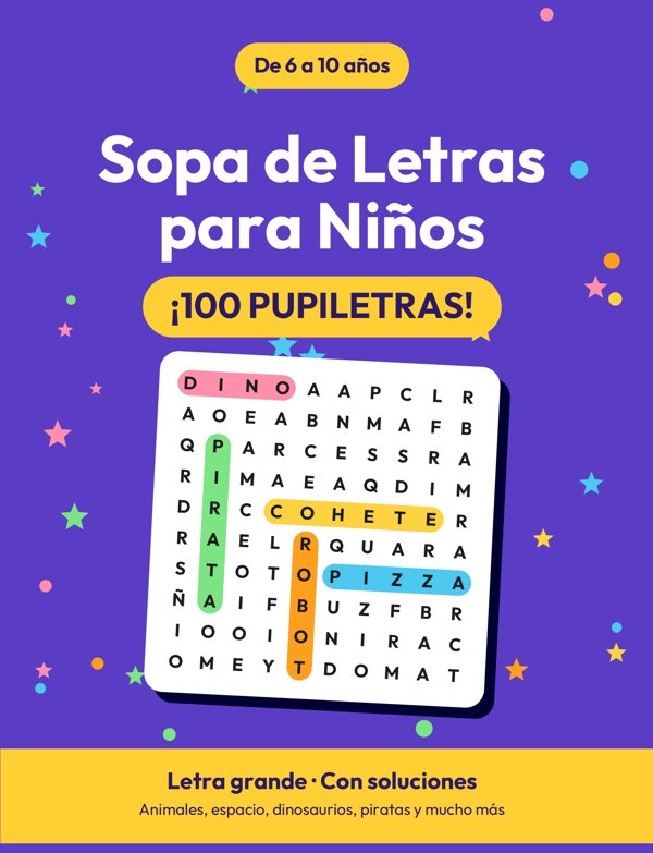 Sopa de Letras para Niños de 6 a 10 Años
